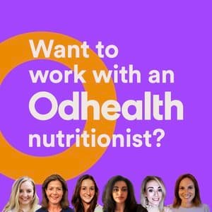 Odhealth advert inviting customers to work with a nutritionist
