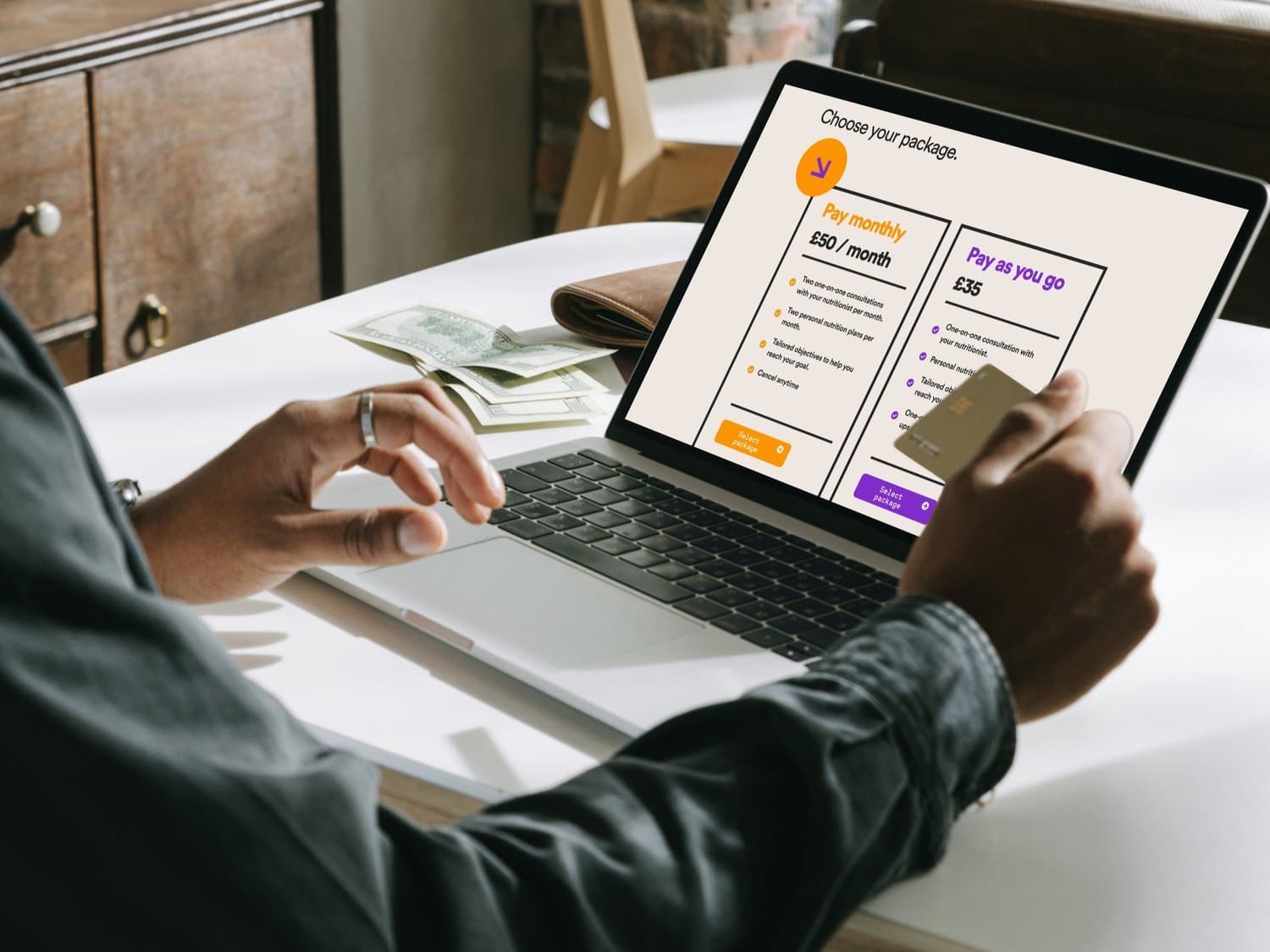 Odhealth website displayed on a laptop