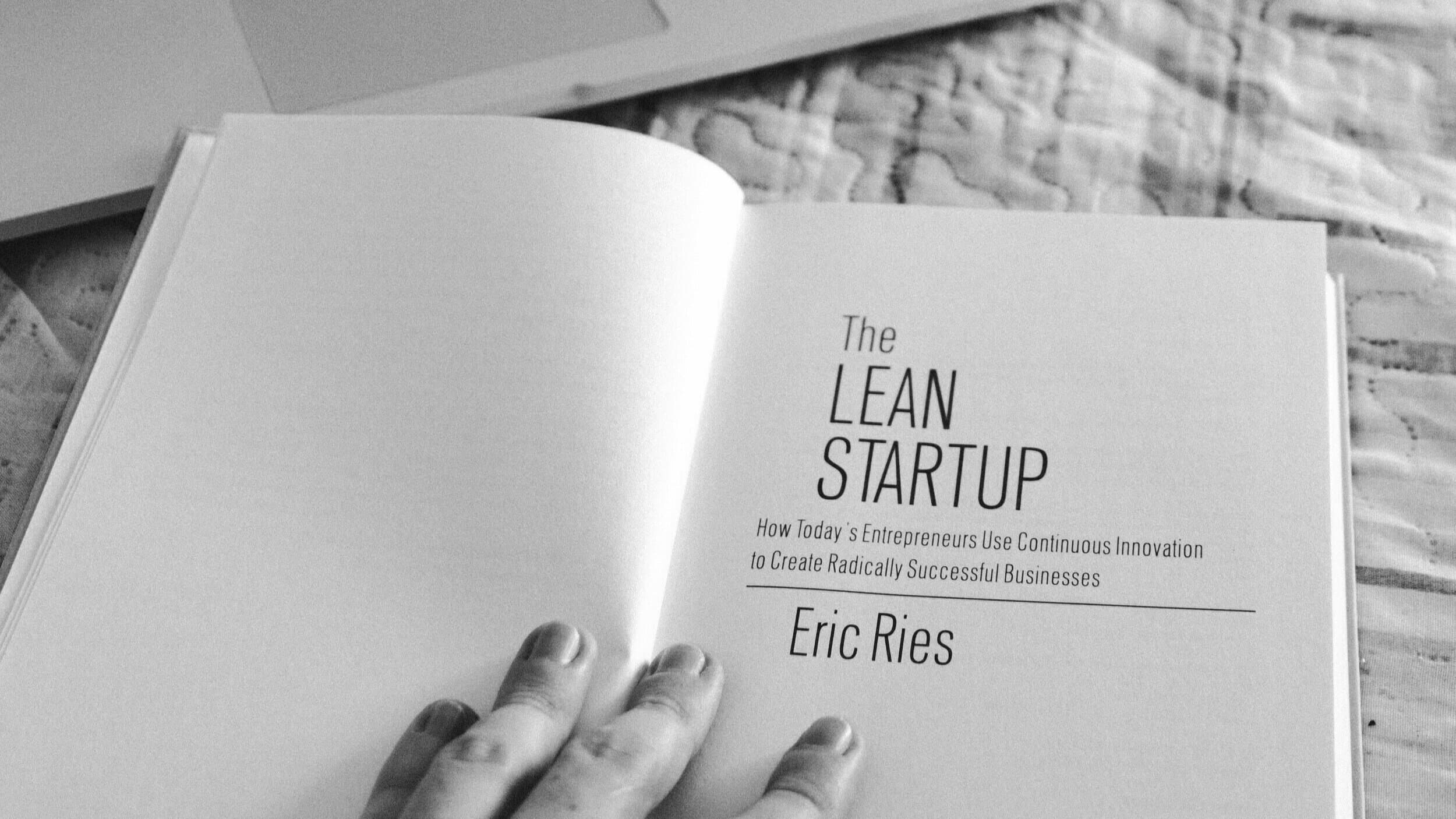 The title page of The Lean Startup by Eric Ries.